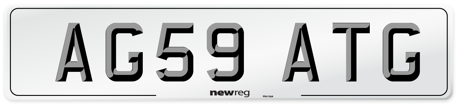 AG59 ATG Number Plate from New Reg